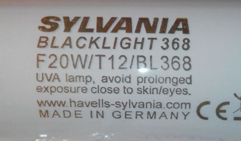 Ультрафиолетовая лампа F20/T12/BL368, G13 Sylvania