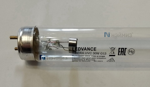 Бактерицидная лампа TIBERA 30W T8 G13 UVC LEDVANCE/OSRAM